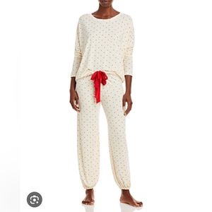 Eberjey Valentine's Day Modal Slouchy PJ Set - Envelope Heart Bone